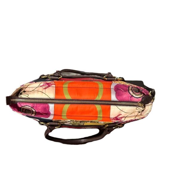 Salvatore Ferragamo Multicolor Fiera Print Nylon and Leather Tote Handbag - EUC - Picture 5 of 16
